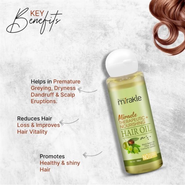 Beauty Mirakle Miracle Therapeutic + Nourishing Hair Oil (100 ML Each) (Pack of 2) - Image 4