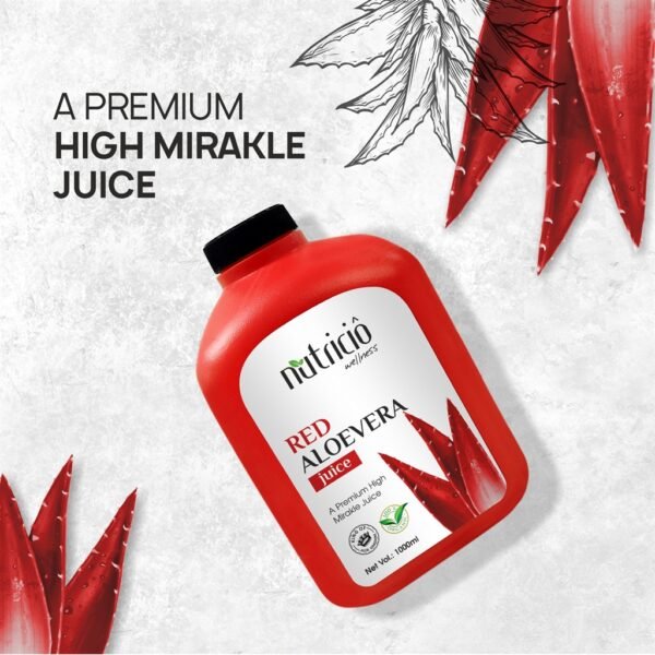 Proveda Nutricio Wellness Red Aloe vera Juice with Ashwagandha 1000 ml - Image 2