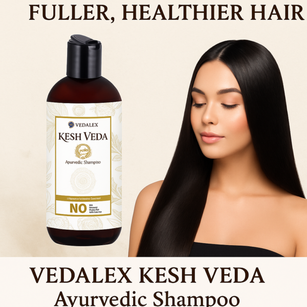 Vedalex Kesh Veda Ayurvedic Shampoo for Hair Fall Control and Hair growth – 500 ml | SLS, Paraben & Silicone Free| Herbal Hair Fall Control Shampoo| Herbal Hair Regrowth Shampoo| For Men & Women - Image 6