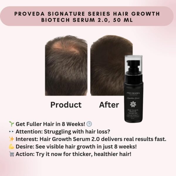 Pro Derma Hair Growth Serum, Advanced Hair Growth Formula For Fuller, Thicker, Healthier Hair, Anti Hair Loss Serum for men and women - Image 3