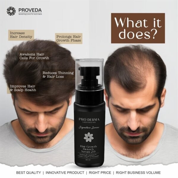 Pro Derma Hair Growth Serum, Advanced Hair Growth Formula For Fuller, Thicker, Healthier Hair, Anti Hair Loss Serum for men and women - Image 4