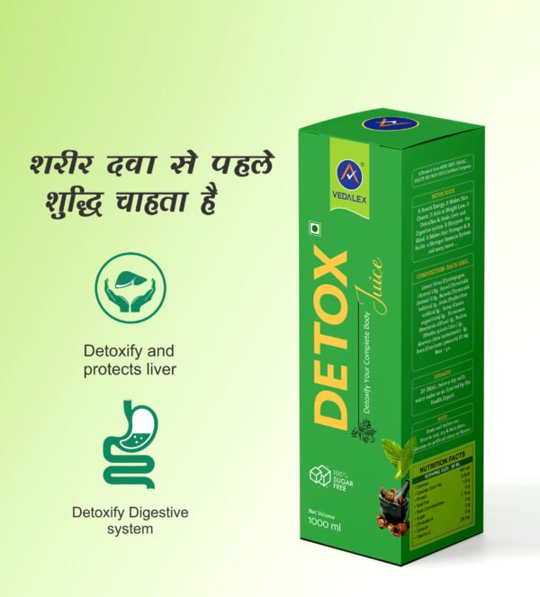 Vedalex Ayurvedic Detox Juice Sugar Free Lever Detox Juice (Pack of 1000ml) - Image 4